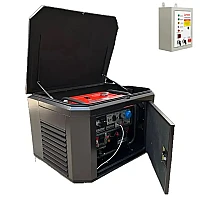 Генератор A-iPower A9000EAX в супертихом зимнем кожухе 1400SS RAL 8019 + блок автозапуска A-iPower 230 В, 50 А